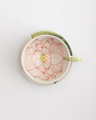 Tea Cup and Saucer Large Lotus - Marble Lotus - Tea Cup and Saucer Large Lotus Design