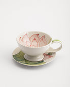 Tea Cup and Saucer Large Lotus - Marble Lotus - Tea Cup and Saucer Large Lotus Design