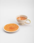 Tea Cup and Saucer Large Marigold - Marble Lotus - Tea Cup and Saucer Large Marigold