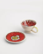 Tea Cup and Saucer Large Poppy - Marble Lotus - Tea Cup and Saucer Large Poppy