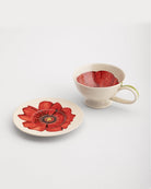 Tea Cup and Saucer Large Rose - Marble Lotus - Tea Cup and Saucer Large Rose