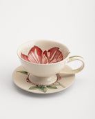 Tea Cup and Saucer Large Tulip - Marble Lotus - Tea Cup and Saucer Large Tulip