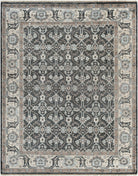 Theodora Black Handmade Rug - Marble Lotus - Theodara Black Handmade Rug