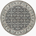 Theodora Black Handmade Rug - Marble Lotus - Theodara Black Handmade Rug