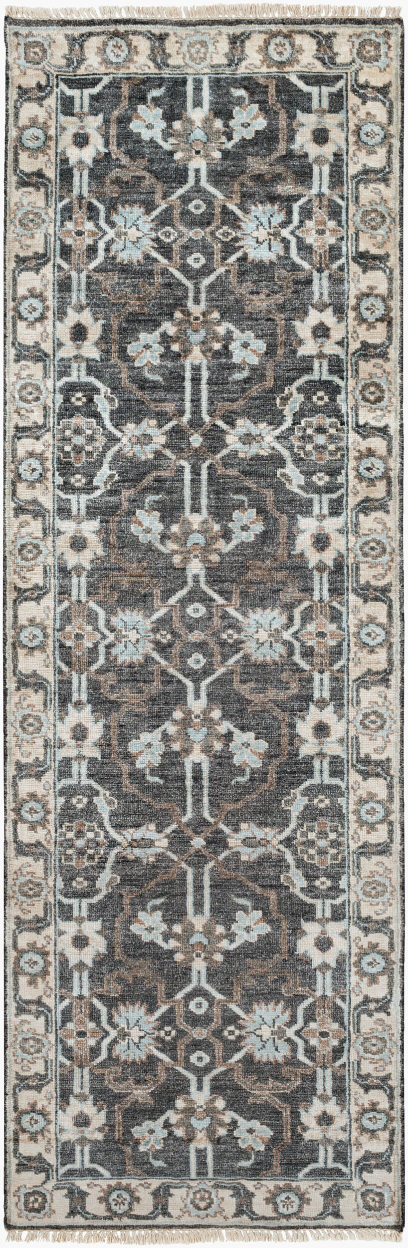 Theodara Black Handmade Rug