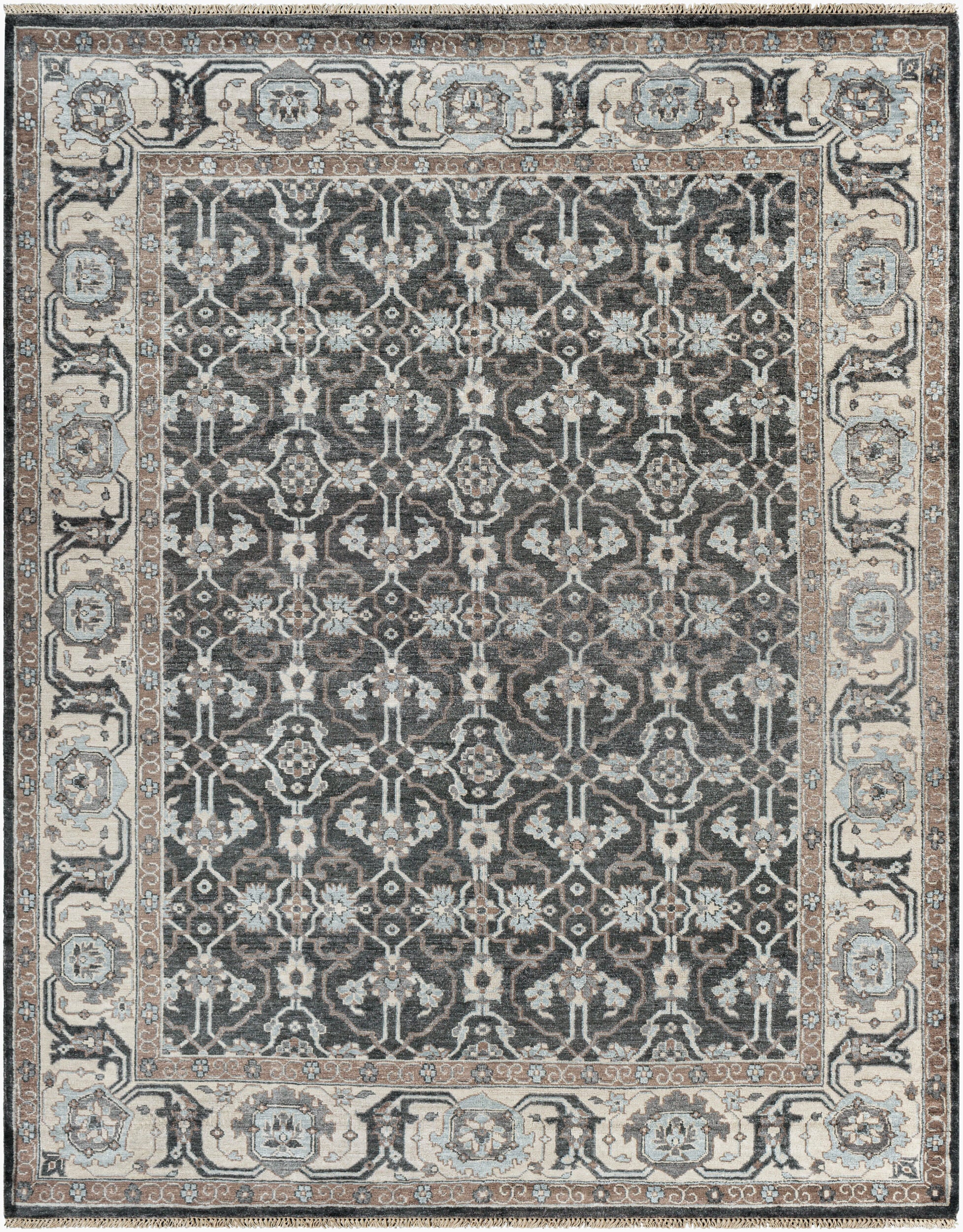 Theodara Black Handmade Rug