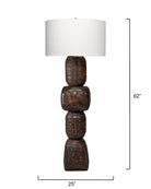 Totem Black Floor Lamp - Marble Lotus - Totem Black Floor Lamp