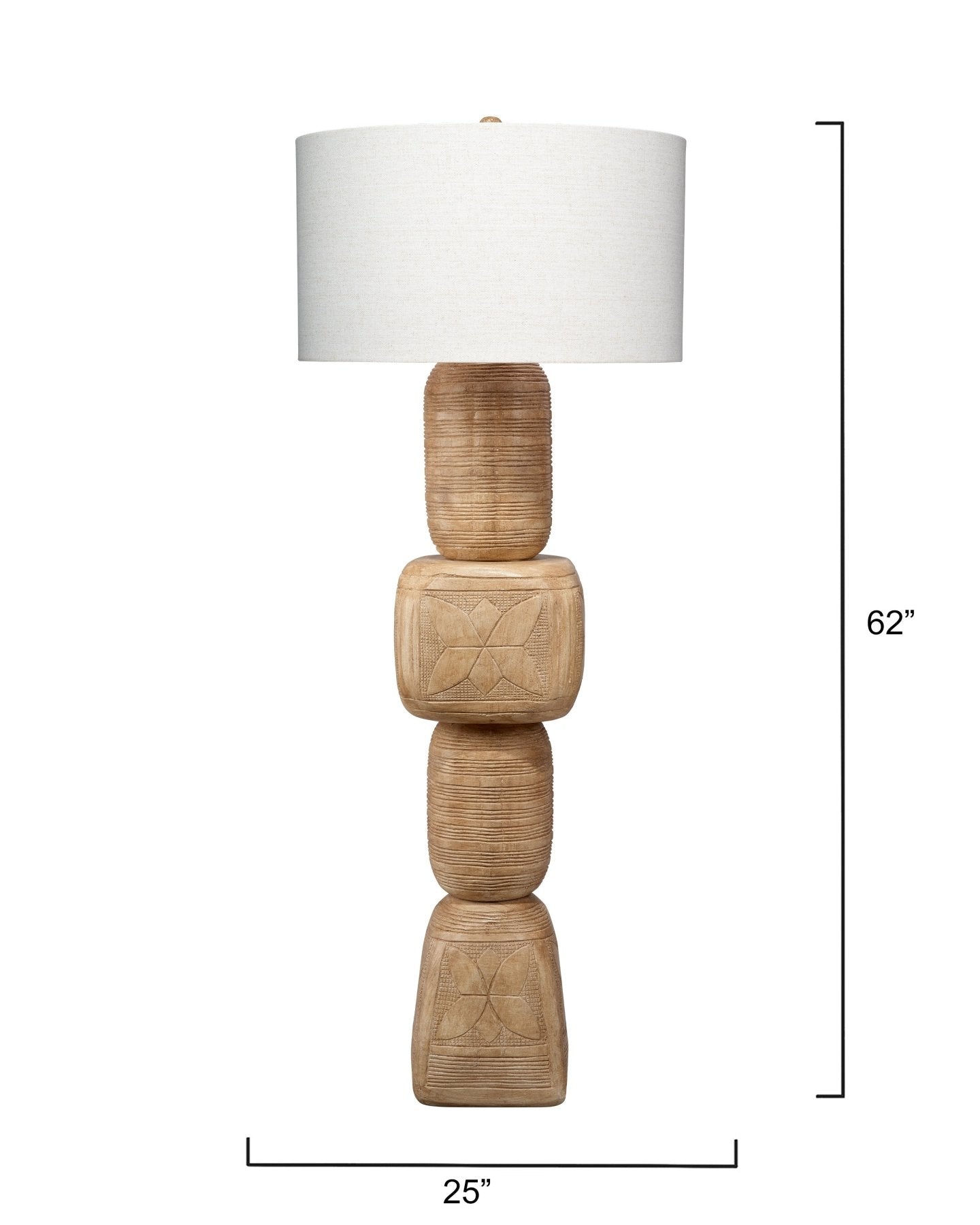 Totem Brown Floor Lamp - Marble Lotus - Totem Brown Floor Lamp