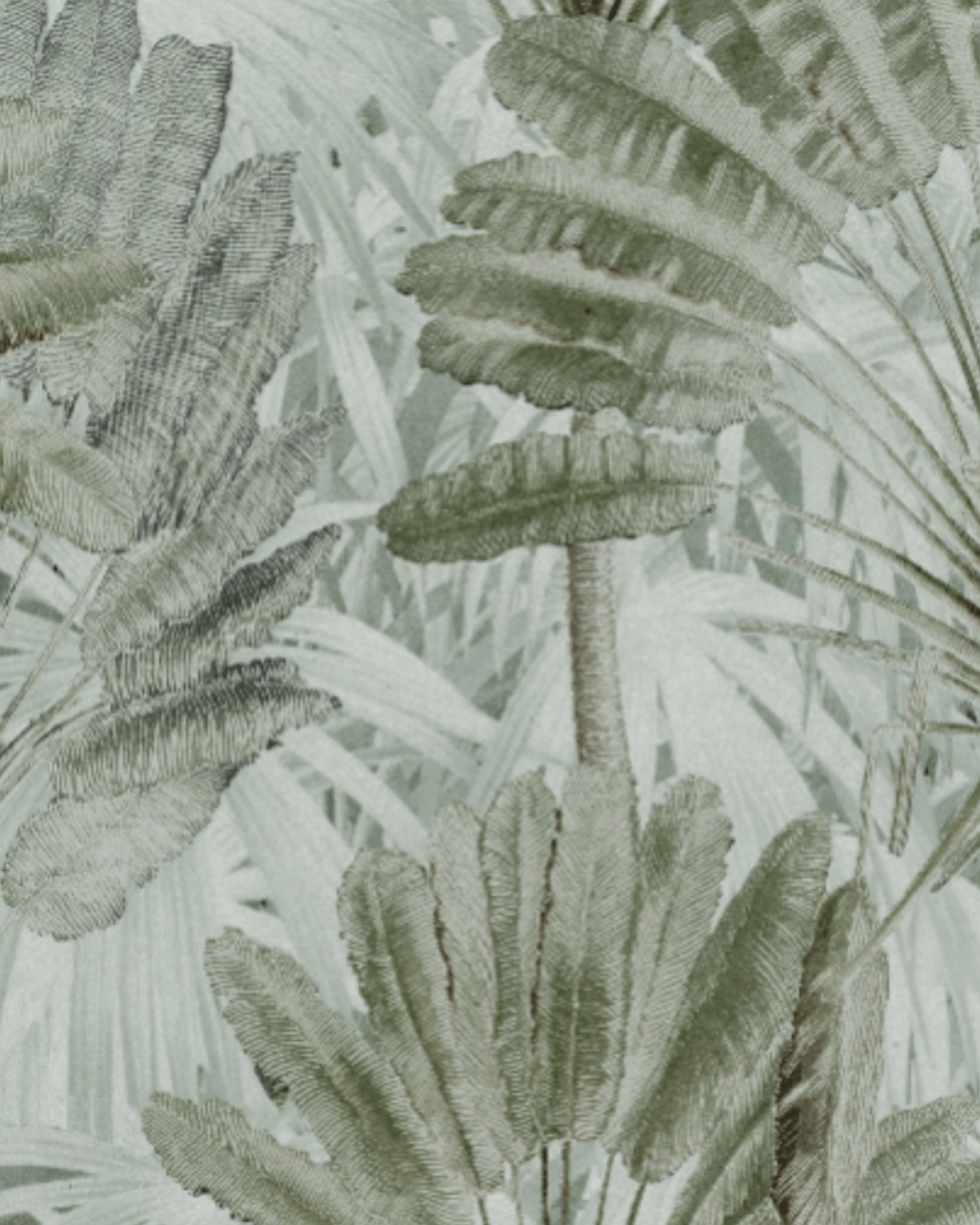 TRAVELLER'S PALM Neutral Wallpaper - Marble Lotus - Travellers Palm Neutral Design