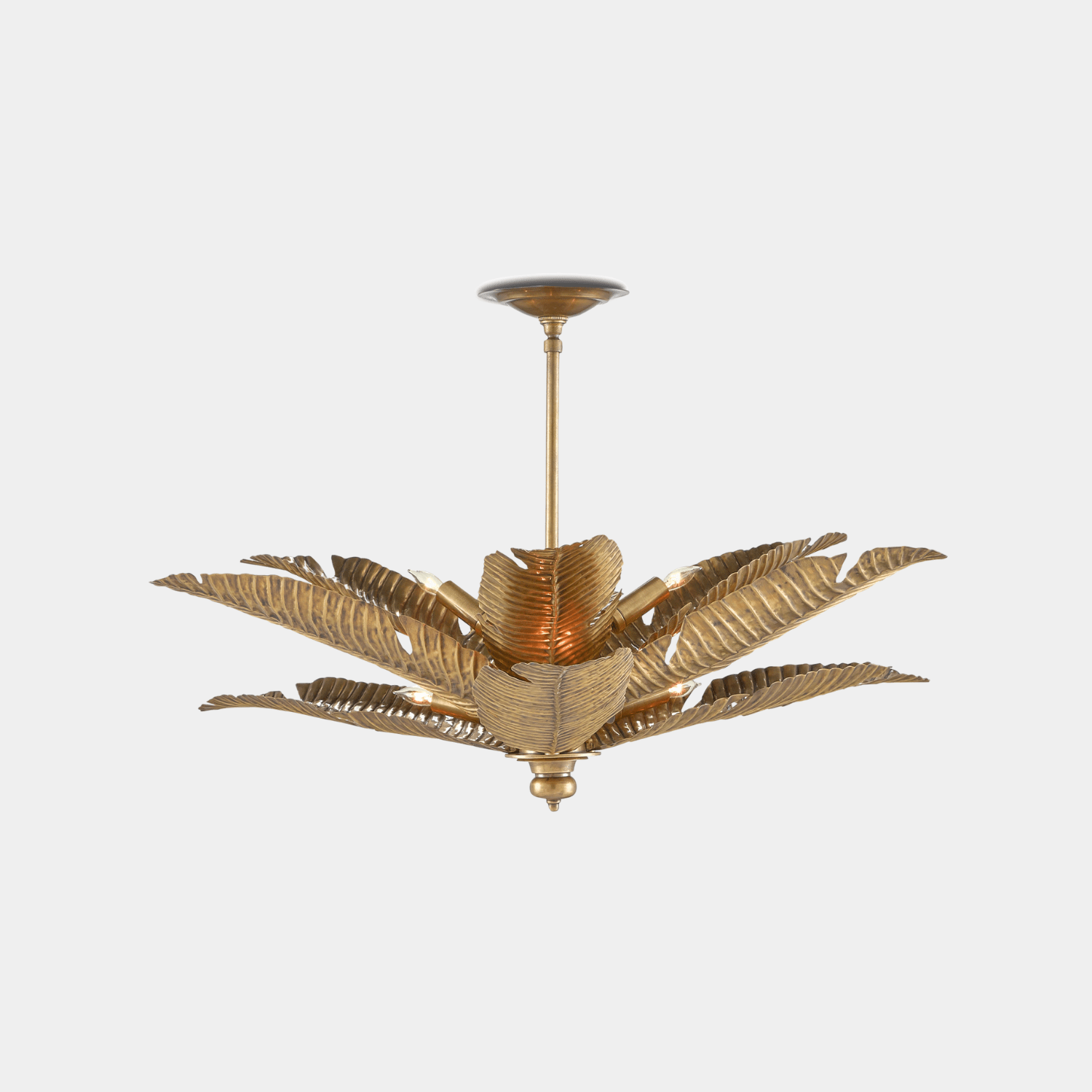 Tropical Gold Semi - Flush Mount - Marble Lotus - Tropical Gold Semi - Flush Mount