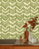 TURKISH IKAT Foliage - Marble Lotus - Turkish Ikat Foliage Wallpaper