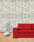 TURKISH IKAT Neutral - Marble Lotus - Turkish Ikat Neutral Wallpaper