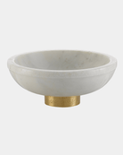 Valor Large White Marble Bowl - Marble Lotus - Valor Large White Marble Bowl