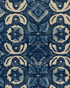 VARANASI Indigo - Marble Lotus - Varanasi Dark Blue Wallpaper