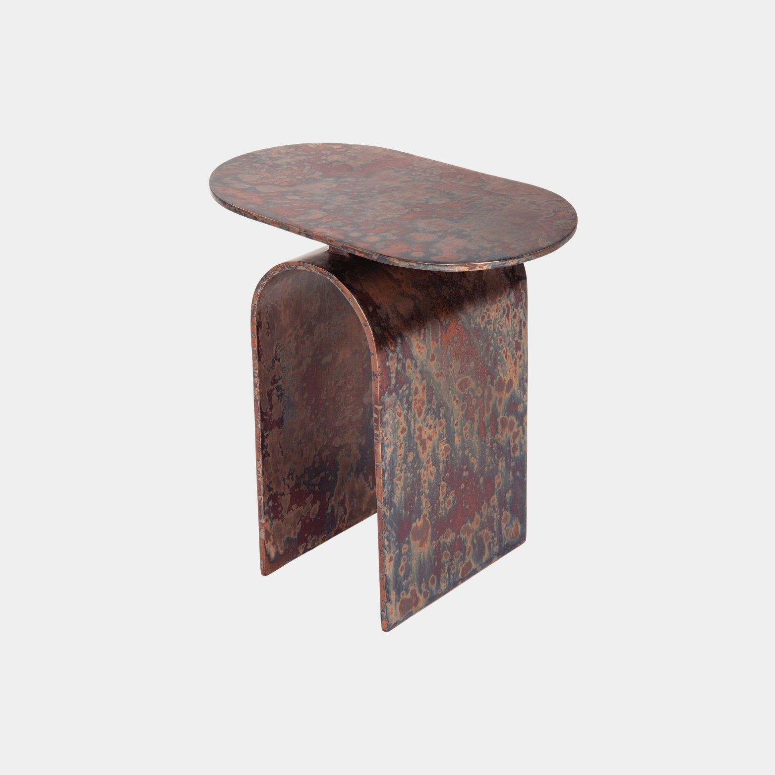 Vault Side Table - Oxidized - Marble Lotus - Vault Side Table Oxidized