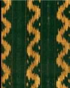 VINTAGE IKAT Topiary Green - Marble Lotus - Vintage Ikat Green Wallpaper