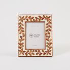 Wooden Inlay Frame - Marble Lotus - Wooden Inlay Frame