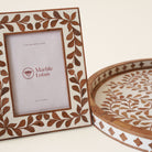 Wooden Inlay Frame - Marble Lotus - Wooden Inlay Frame