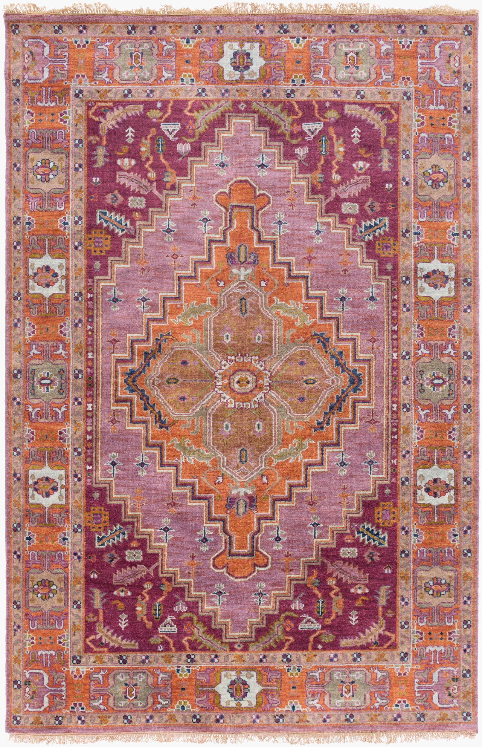 Zeus Plum Handmade Rug