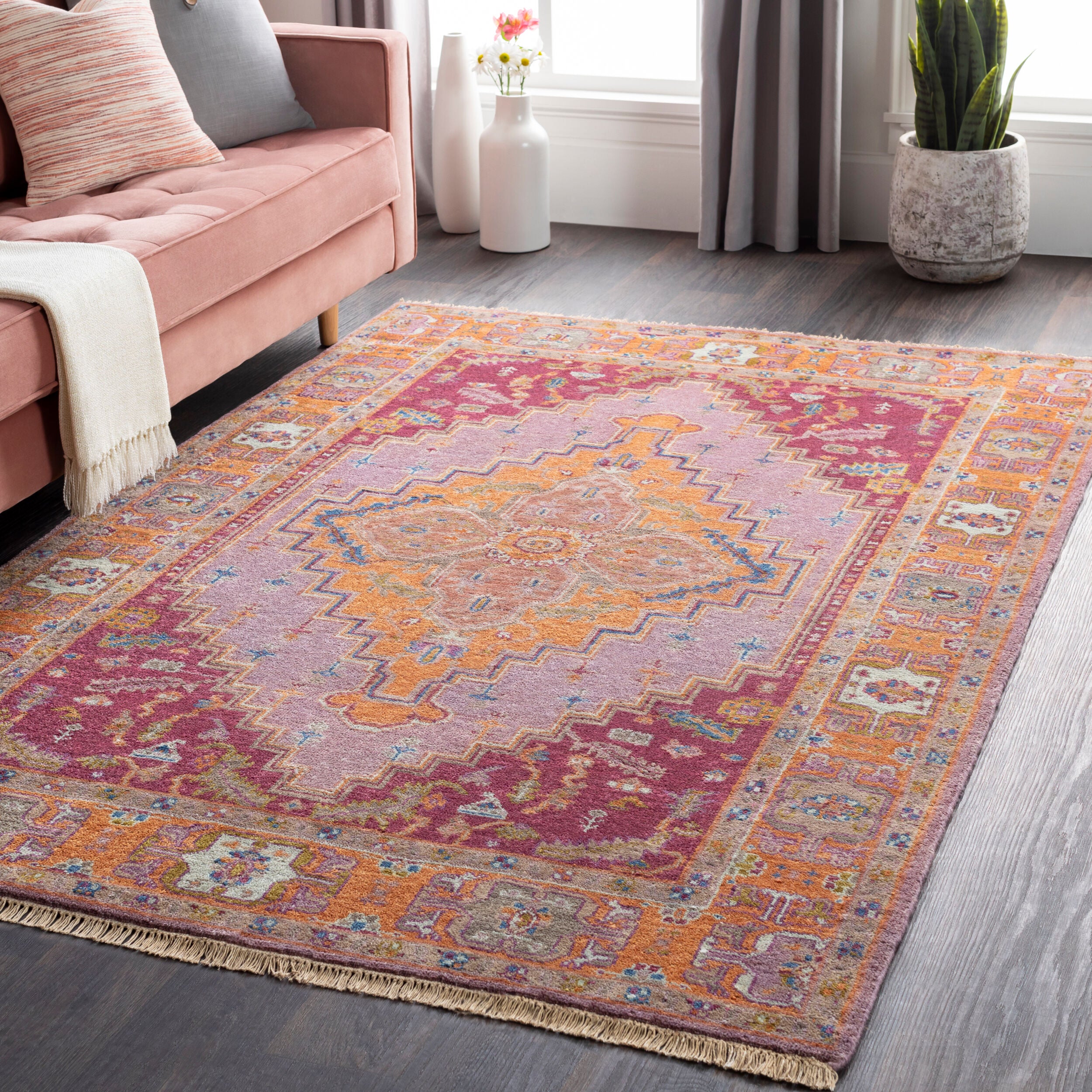 Zeus Plum Handmade Rug