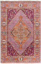 Zeus Plum Handmade Rug - Marble Lotus - Zeus Plum Handmade Rug