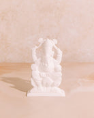 Marble Ganesha Statue - Marble Lotus - Divine Marble Ganesha Statues