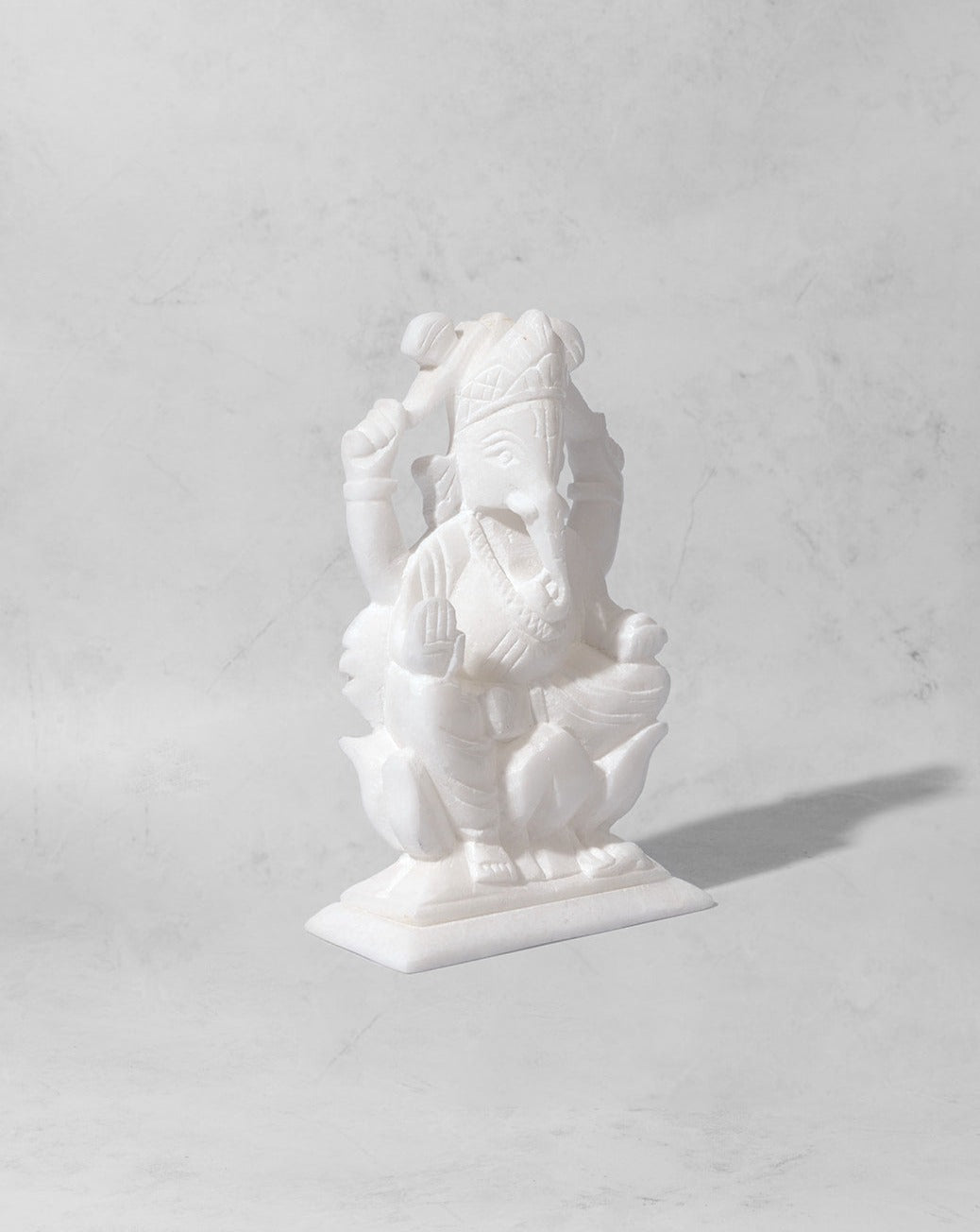 Marble Ganesha Statue - Marble Lotus - Elevate your space with this divine Marble Ganesha Idol. Order Now