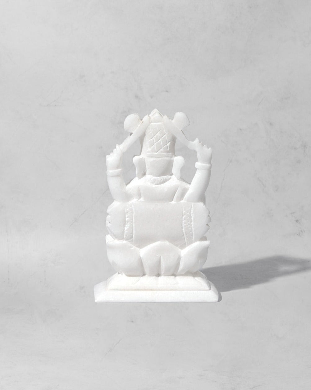 Top Collection 7.5 H 4.75 Standing Ganesh Statue in White Marble Finish -  Hindu Lord of Success Sculpture